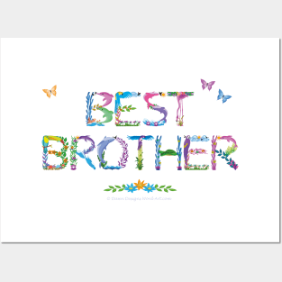 Best Brother - tropical wordart Posters and Art